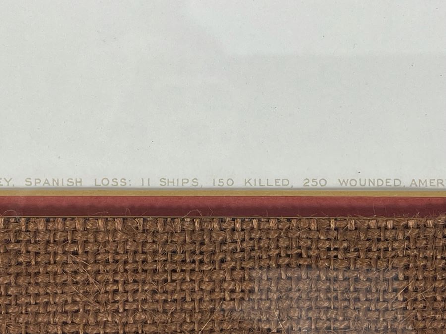 The Battle Of Manila Fought By Rear Admiral Dewey Lithograph Framed In Excellent Condition Copyright 1898 By Muller, Luchsinger & Co New York 19 X 16 [Photo 9]