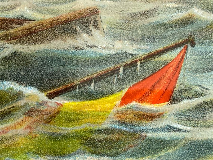 The Battle Of Manila Fought By Rear Admiral Dewey Lithograph Framed In Excellent Condition Copyright 1898 By Muller, Luchsinger & Co New York 19 X 16 [Photo 11]