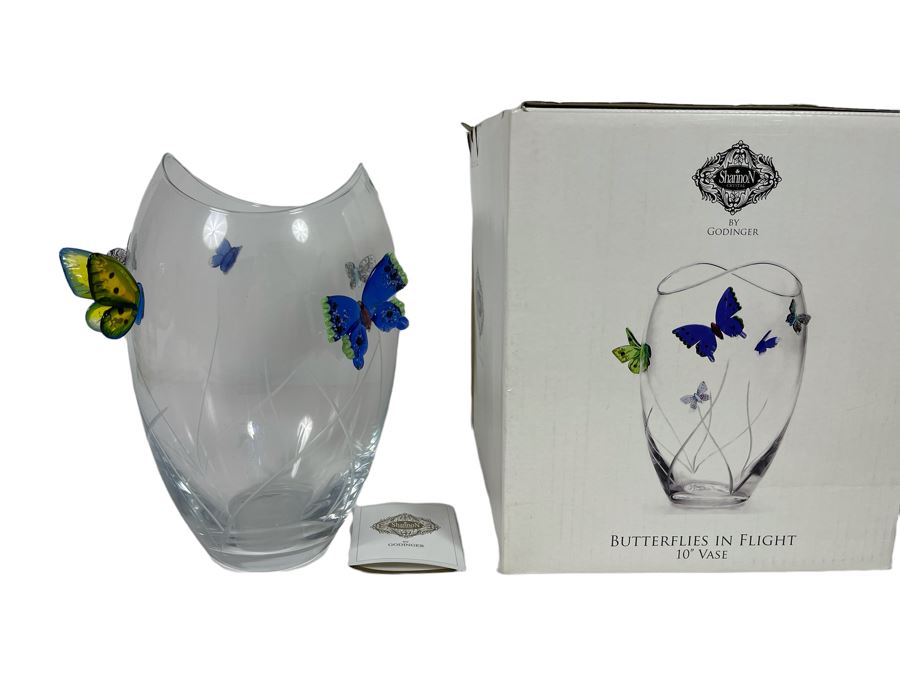 New Butterflies In Flight Vase By Shannon Crystal Godinger