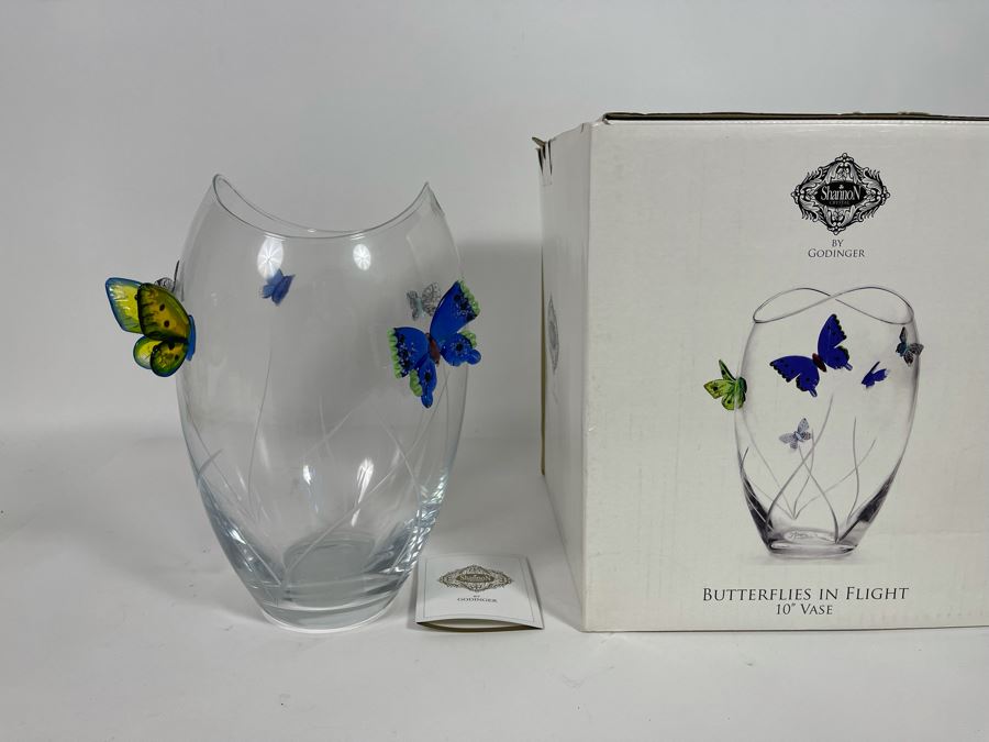 New Butterflies In Flight Vase By Shannon Crystal Godinger [Photo 3]