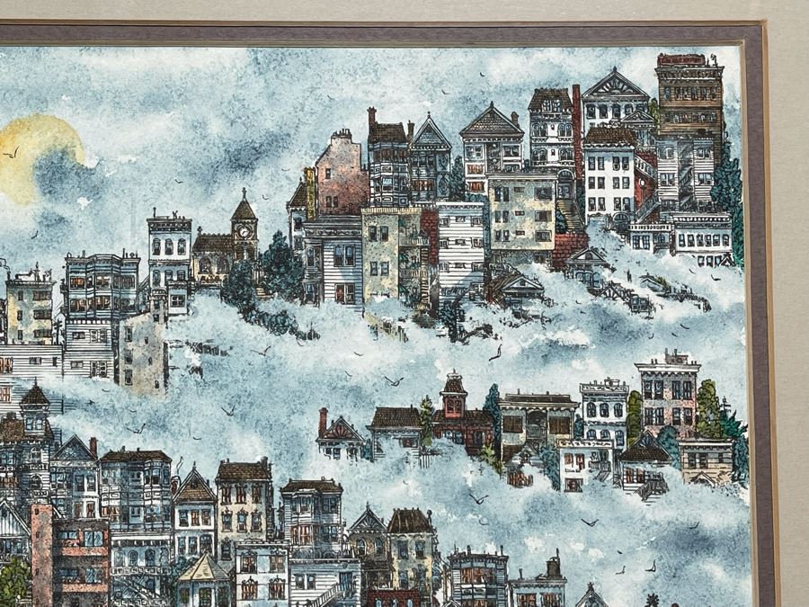 Limited Edition 1972 Print Titled “San Francisco Fog” By G. C. Bayz Framed Print Is 10 X 8 [Photo 8]