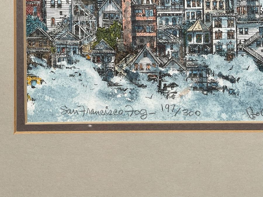 Limited Edition 1972 Print Titled “San Francisco Fog” By G. C. Bayz Framed Print Is 10 X 8 [Photo 5]