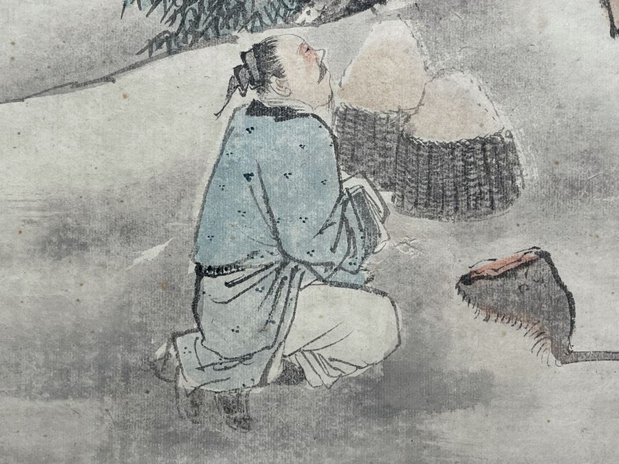 Original Signed Chinese Painting On Paper 20 X 28 [Photo 8]