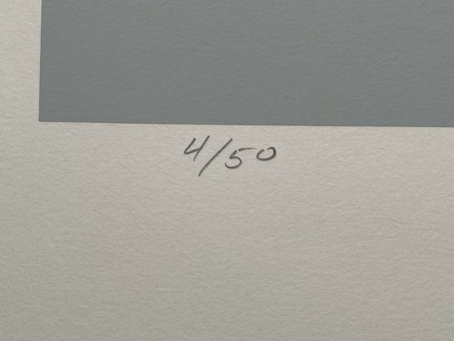 Limited Edition David Lavington (1951-1995) Serigraph Hand Signed Titled “Wave III” 39.5W  X 25.5H Retails $1,000 [Photo 10]