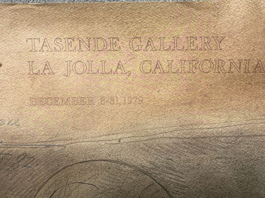 Hand-signed Jose Luis Cuevas (1934-2017, Mexico) 1979 Tasende Gallery La Jolla, CA Poster 24 X 32 [Photo 6]
