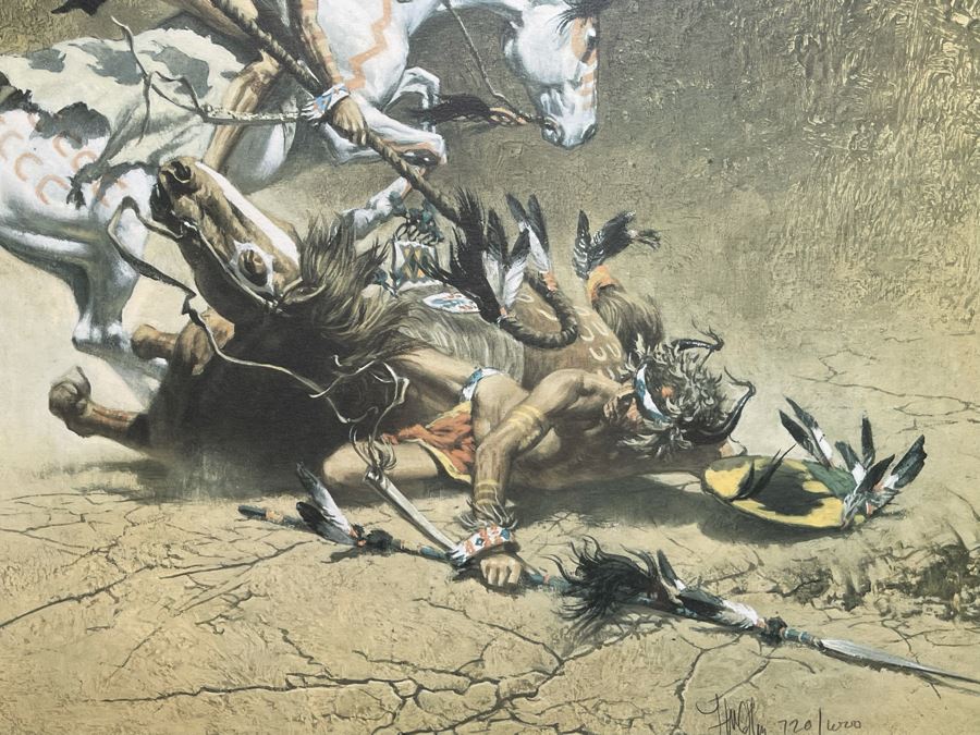 1977 Frank McCarthy Limited Edition Print Titled “The Coup” Framed 21 X 16 [Photo 6]