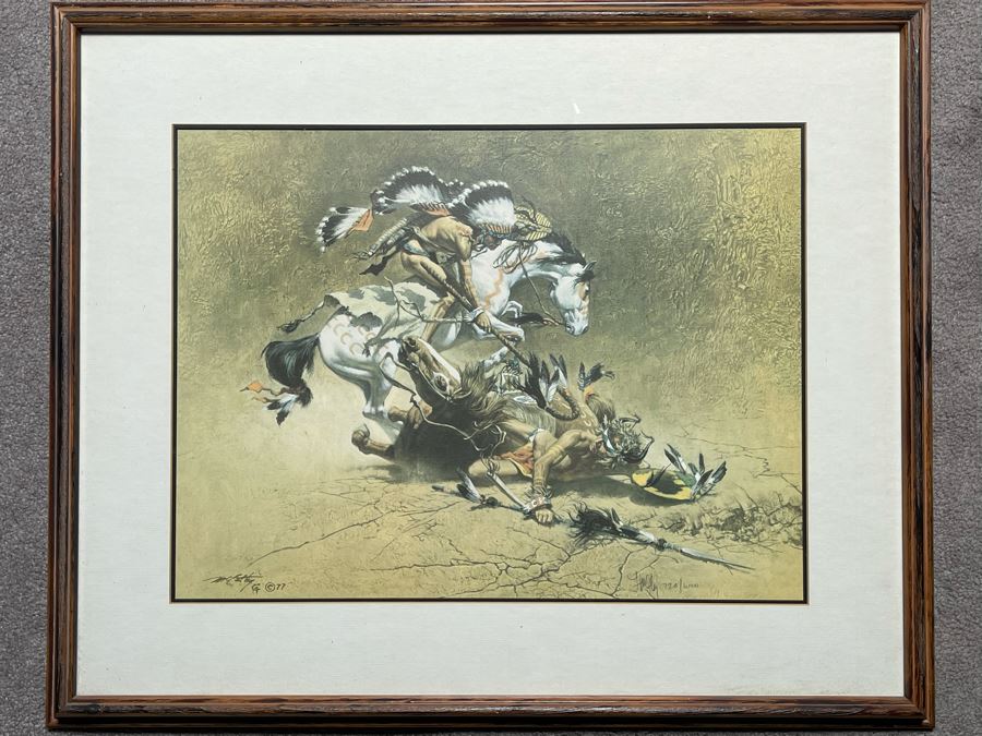 1977 Frank McCarthy Limited Edition Print Titled “The Coup” Framed 21 X 16 [Photo 3]