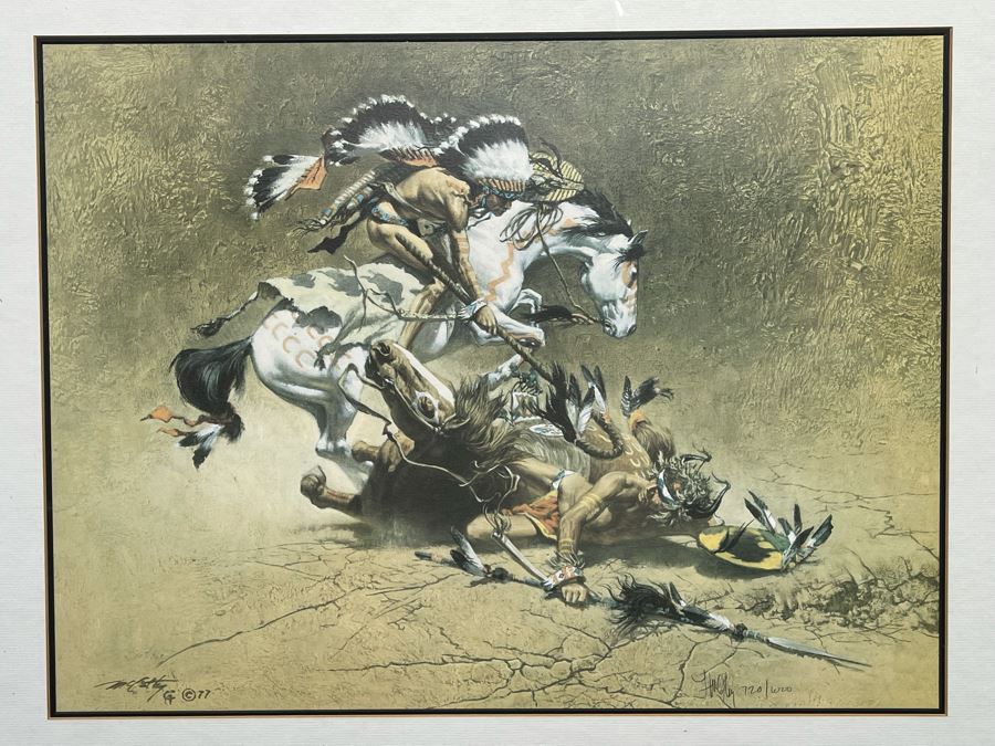 1977 Frank McCarthy Limited Edition Print Titled “The Coup” Framed 21 X 16 [Photo 4]
