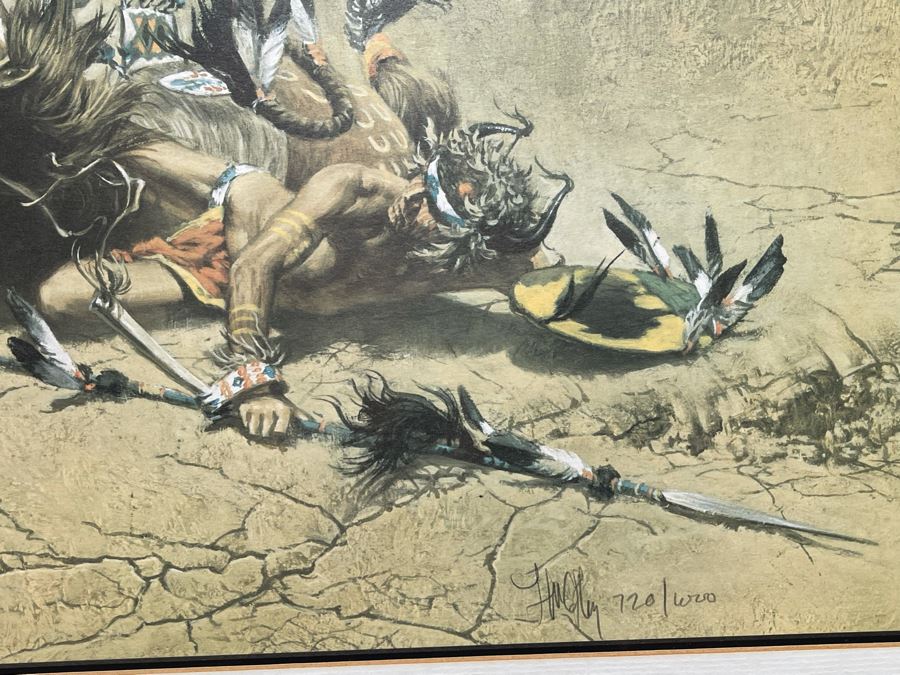 1977 Frank McCarthy Limited Edition Print Titled “The Coup” Framed 21 X 16 [Photo 7]