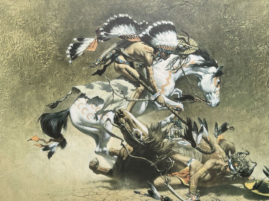 1977 Frank McCarthy Limited Edition Print Titled “The Coup” Framed 21 X 16 [Photo 5]