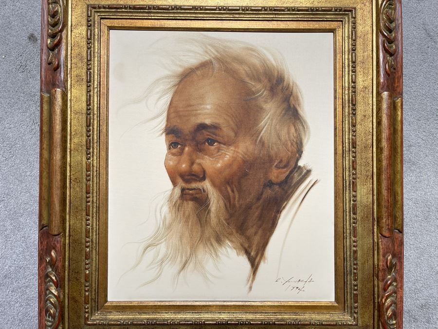 Original Chotai Yonaha (1933-2008) Japanese Painting (Okinawa, Japan) Nicely Framed Vintage 1974 20 X 24 [Photo 4]