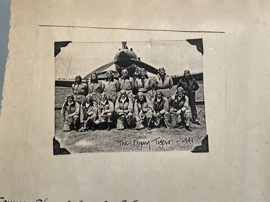 William S. Phillips Limited Edition Framed Lithograph Titled 'Next Time Get 'Em All' 1941 P-49Bs Dive To Attack Japanese Bombers Signed By Willam S. Phillips And Ten Flying Tigers Incl Robert H. Neale, Charles R. Bond, John R. Rossi 23 X 32 - See Photos [Photo 17]