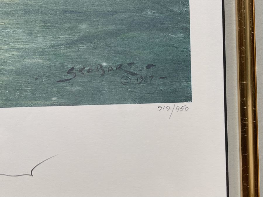 John Stobart Limited Edition Print Titled “Savannah - Moonlight Over The Savannah River In 1850” Signed By Artist 33 X 22 [Photo 12]