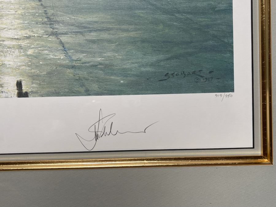 John Stobart Limited Edition Print Titled “Savannah - Moonlight Over The Savannah River In 1850” Signed By Artist 33 X 22 [Photo 11]