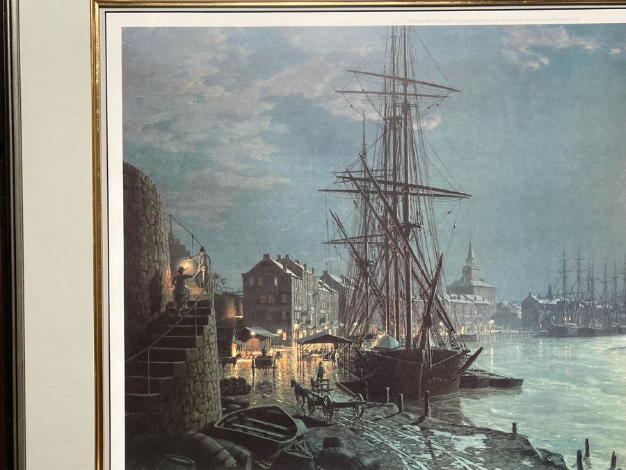 John Stobart Limited Edition Print Titled “Savannah - Moonlight Over The Savannah River In 1850” Signed By Artist 33 X 22 [Photo 5]