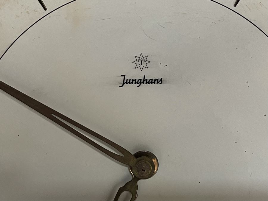 Mid-Century German Junghans Grandmother Clock Stained Oak 18W X 9.5D X 64H [Photo 10]