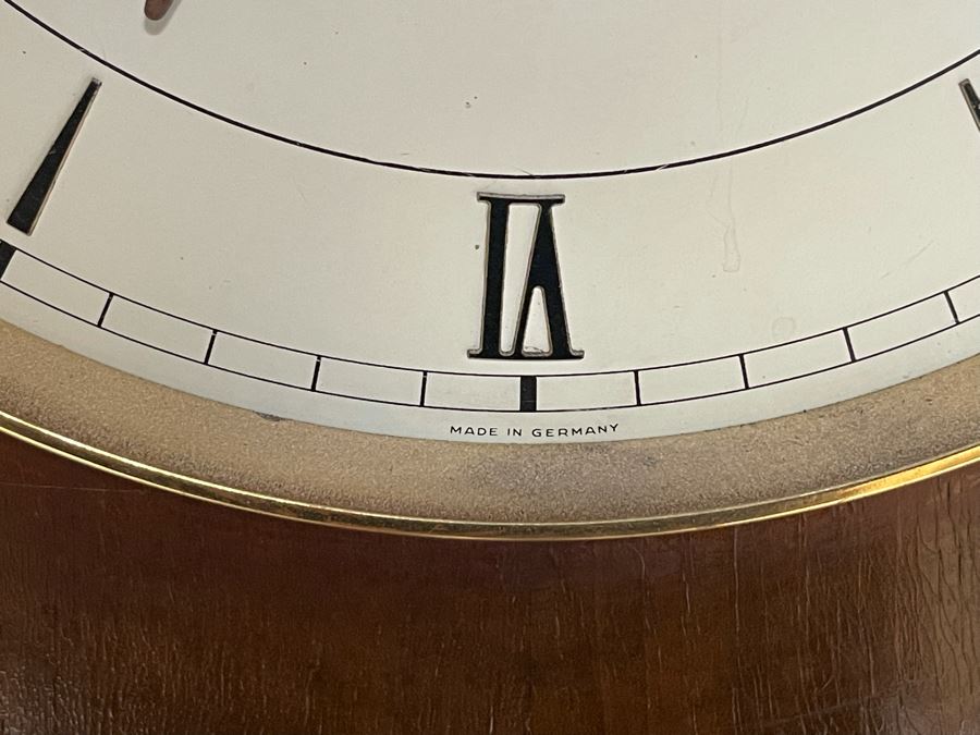 Mid-Century German Junghans Grandmother Clock Stained Oak 18W X 9.5D X 64H [Photo 11]
