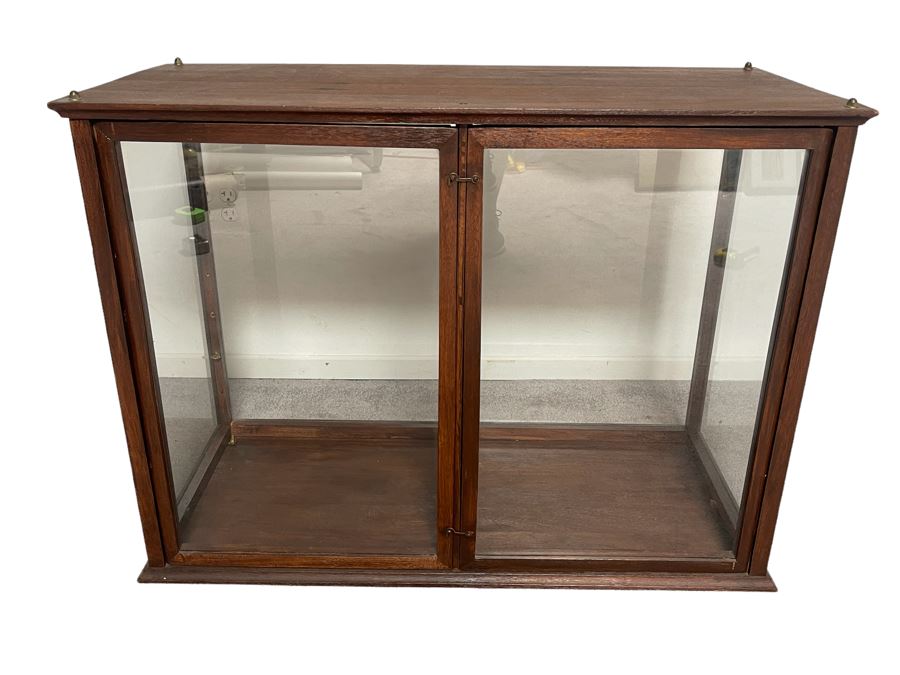 Oak Display Cabinet With Glass On All Sides (No Shelves) 36.5W X 16D X 27H [Photo 1]