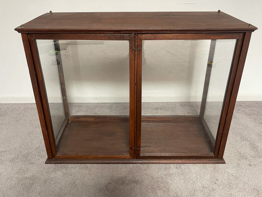 Oak Display Cabinet With Glass On All Sides (No Shelves) 36.5W X 16D X 27H [Photo 3]