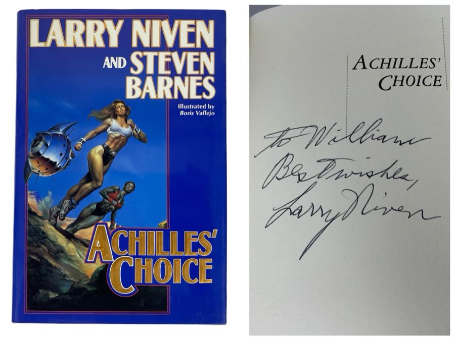 Signed First Edition Hardcover Book Achilles’ Choice By Larry Niven [Photo 1]