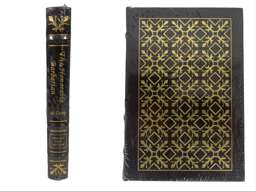 Sealed Signed First Edition Easton Press Book The Honorable Barbarian By L. Sprague De Camp [Photo 1]