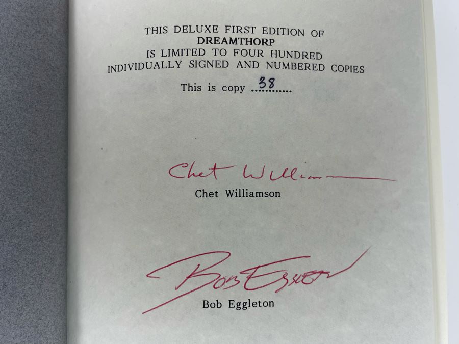 Signed Limited Edition Hardcover Book With Slipcover Dreamthorp By Chet Williamson Signed By Chet Williamson And Bob Eggleton [Photo 7]