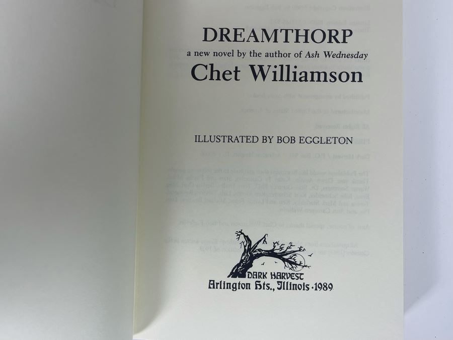 Signed Limited Edition Hardcover Book With Slipcover Dreamthorp By Chet Williamson Signed By Chet Williamson And Bob Eggleton [Photo 8]