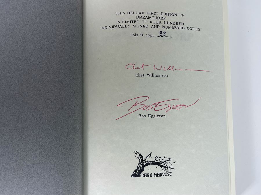 Signed Limited Edition Hardcover Book With Slipcover Dreamthorp By Chet Williamson Signed By Chet Williamson And Bob Eggleton [Photo 6]