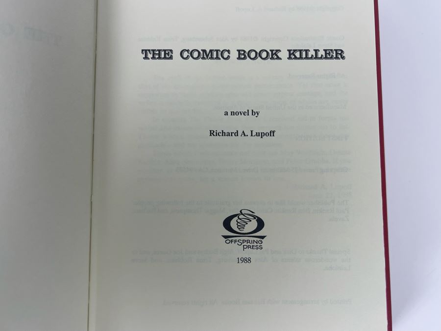 Signed Deluxe Limited First Edition Hardcover Book With Slipcover The Comic Book Killer Signed By Richard Lupoff, Joe Gores, Algis Budrys, Alex Schomburg, Trina Robbins, Steve Leialoha [Photo 9]