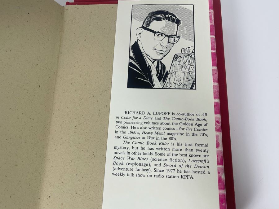 Signed Deluxe Limited First Edition Hardcover Book With Slipcover The Comic Book Killer Signed By Richard Lupoff, Joe Gores, Algis Budrys, Alex Schomburg, Trina Robbins, Steve Leialoha [Photo 12]
