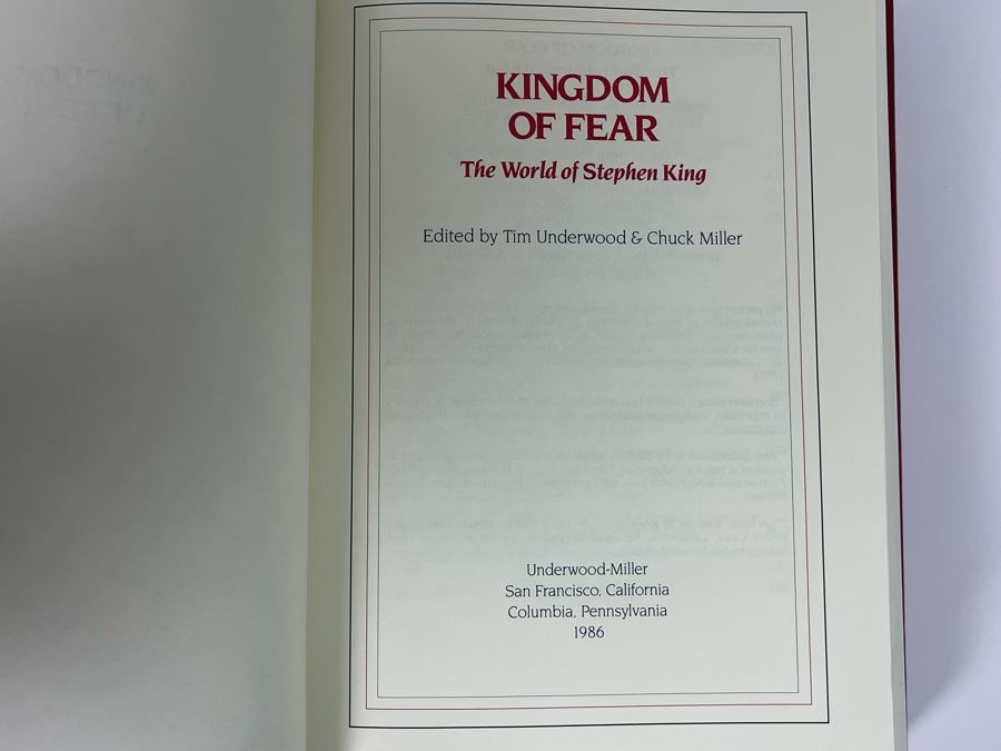 Signed Limited First Edition Hardcover Book With Slipcover Kingdom Of Fear - The World Of Stephen King Signed By 15 Authors [Photo 8]