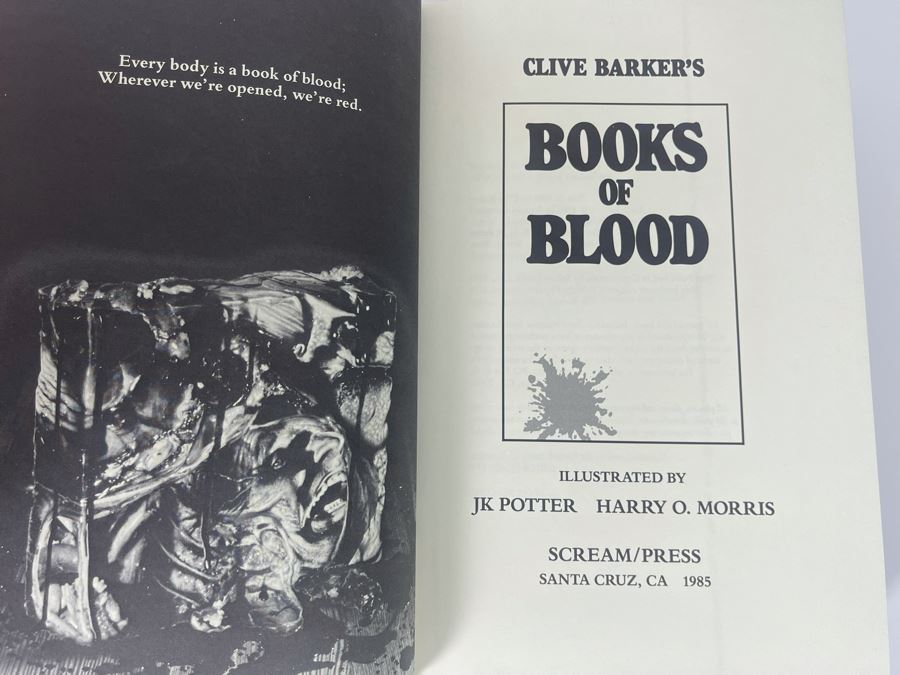 Signed Limited First Printing Hardcover Book With Slipcover Books Of Blood By Clive Barker [Photo 7]