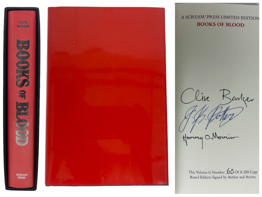 Signed Limited First Printing Hardcover Book With Slipcover Books Of Blood By Clive Barker [Photo 1]