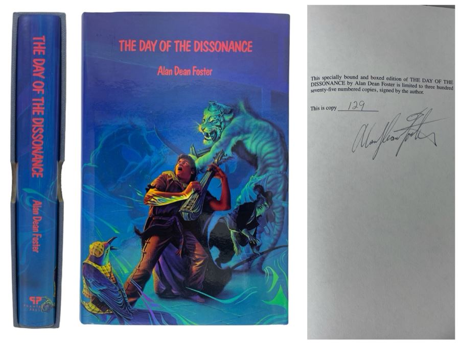 Signed Limited First Edition Hardcover Book With Slipcover The Day Of Dissonance By Alan Dean Foster [Photo 1]