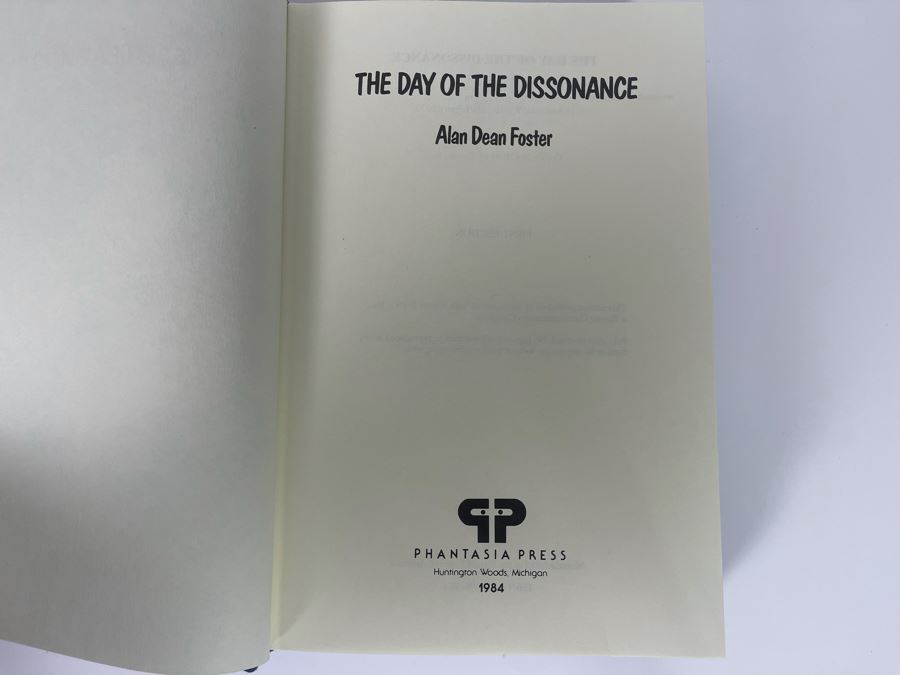 Signed Limited First Edition Hardcover Book With Slipcover The Day Of Dissonance By Alan Dean Foster [Photo 6]