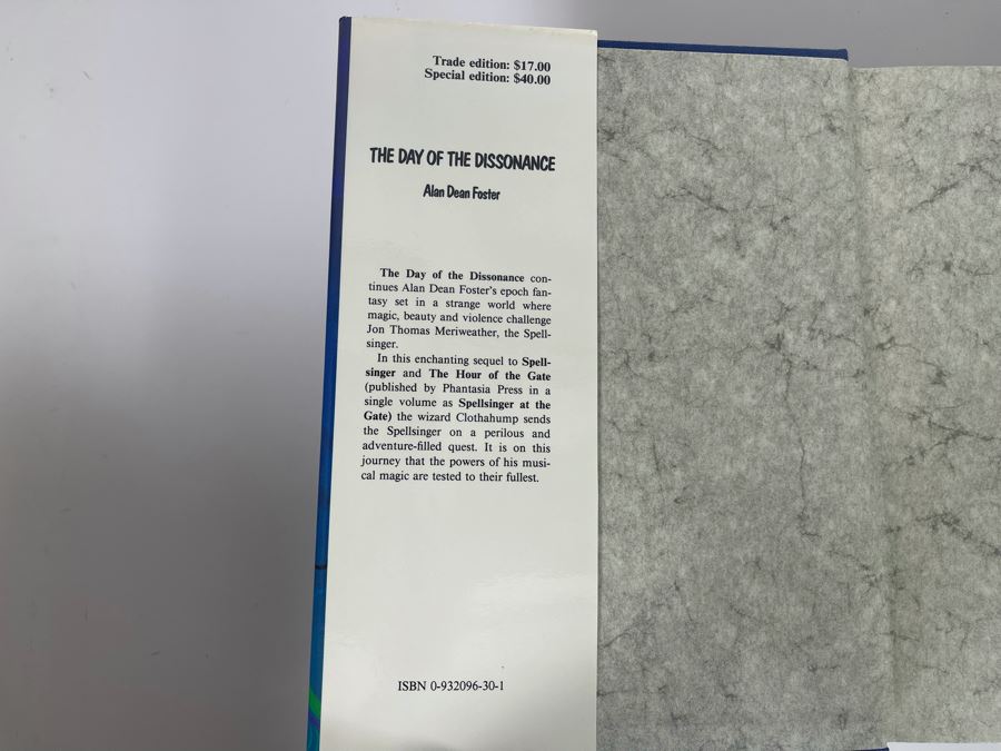 Signed Limited First Edition Hardcover Book With Slipcover The Day Of Dissonance By Alan Dean Foster [Photo 4]