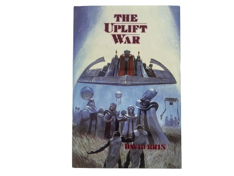 Signed Limited First Edition Hardcover Book With Slipcover The Uplift War By David Brin [Photo 2]