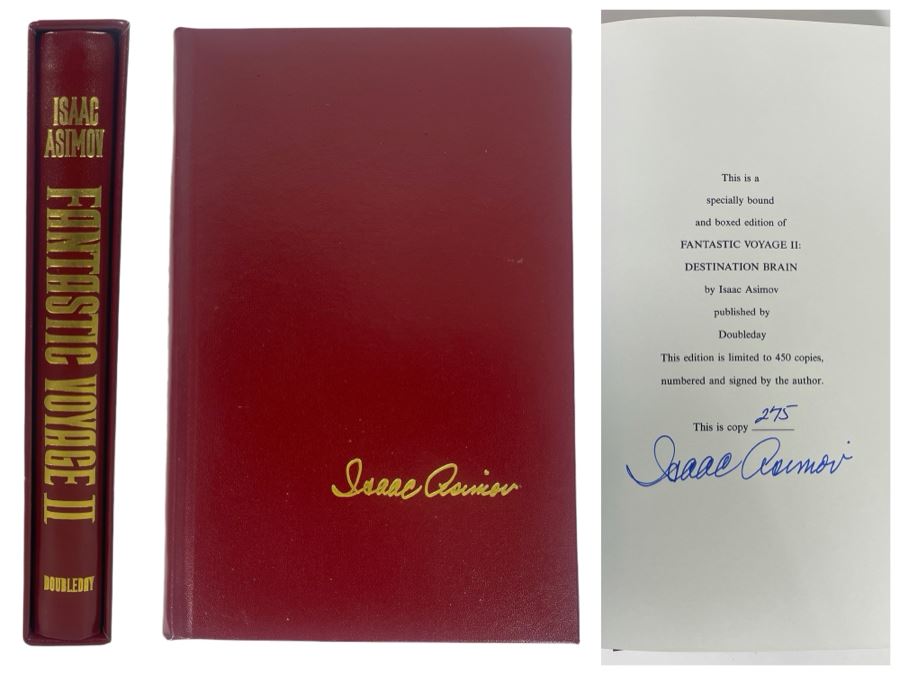 Signed Limited First Edition Hardcover Book With Slipcover Fantastic Voyage II: Destination Brain By Isaac Asimov