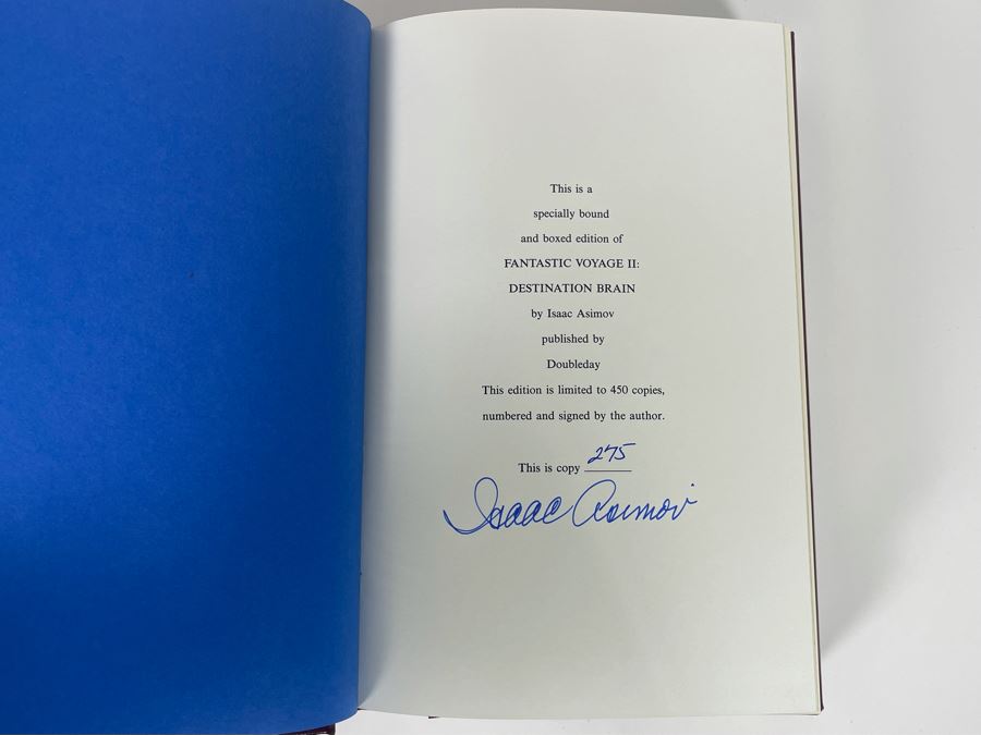 Signed Limited First Edition Hardcover Book With Slipcover Fantastic Voyage II: Destination Brain By Isaac Asimov [Photo 4]