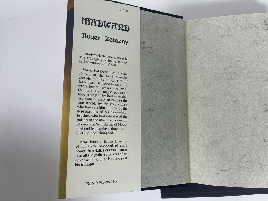 Signed Limited First Edition Hardcover Book With Slipcover Madwand By Roger Zelazny [Photo 5]