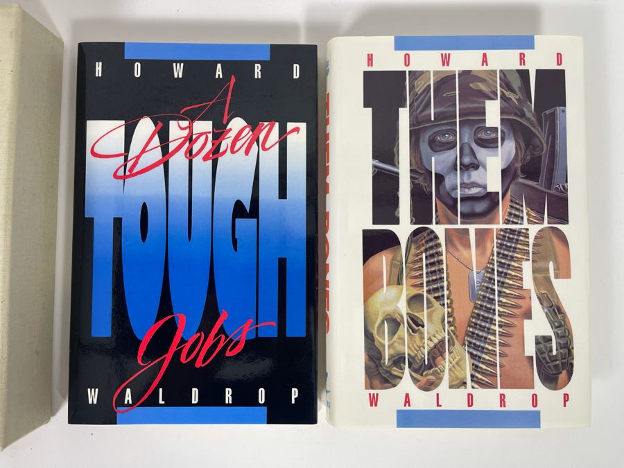 Signed Limited First Edition Hardcover Books Book Set With Slipcover Them Bones And A Dozen Tough Jobs By Howard Waldrop [Photo 3]