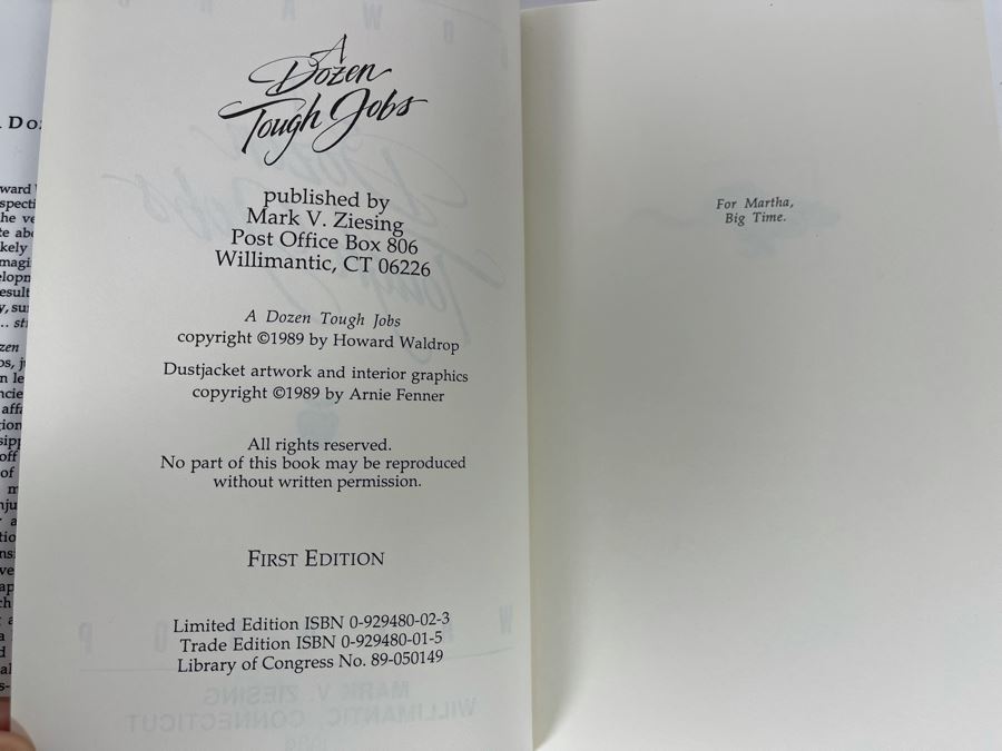 Signed Limited First Edition Hardcover Books Book Set With Slipcover Them Bones And A Dozen Tough Jobs By Howard Waldrop [Photo 8]