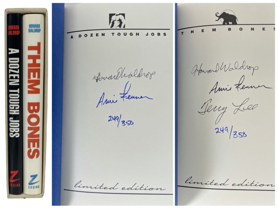 Signed Limited First Edition Hardcover Books Book Set With Slipcover Them Bones And A Dozen Tough Jobs By Howard Waldrop [Photo 1]