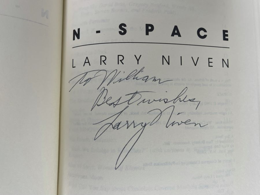Signed First Edition Hardcover Book N-Space By Larry Niven [Photo 6]