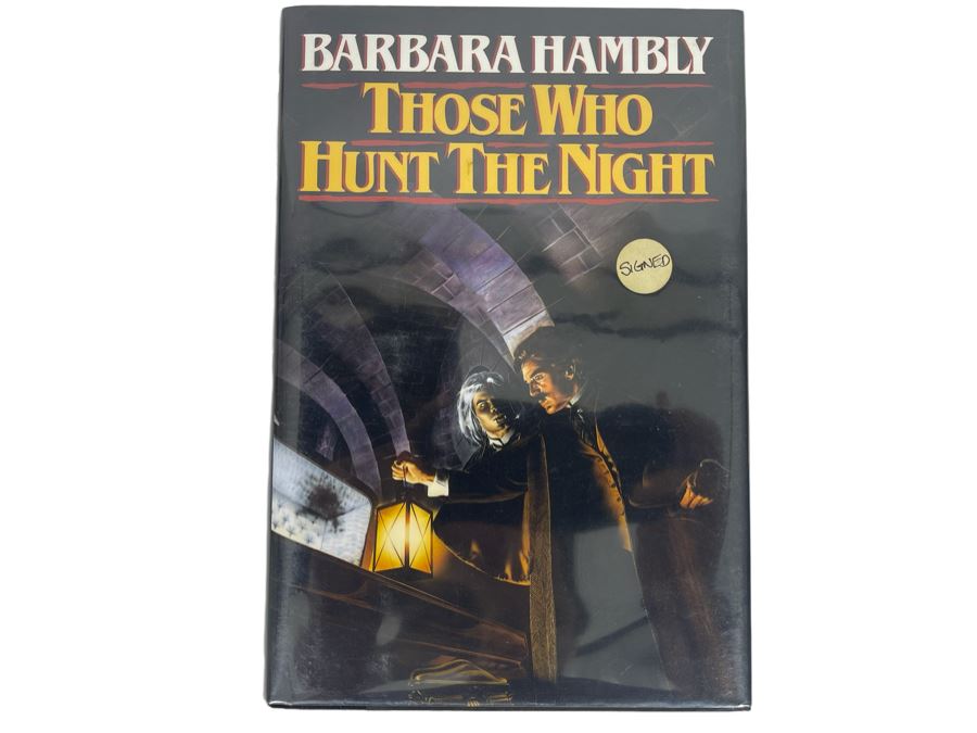 Signed First Edition Hardcover Book Those Who Hunt The Night By Barbara Hambly [Photo 2]