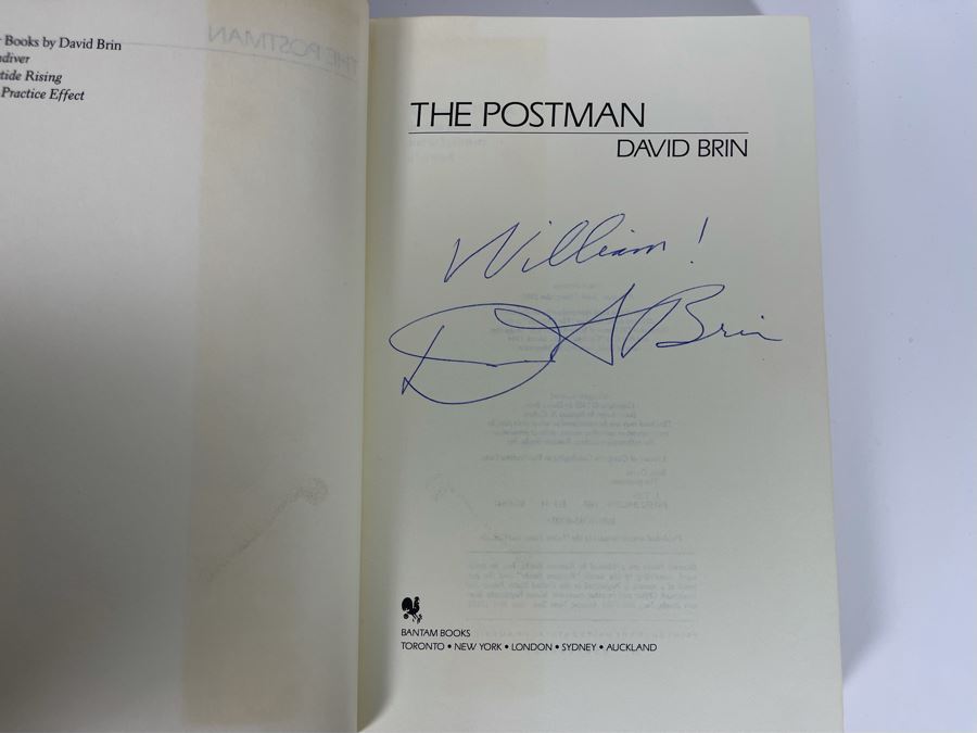 Signed First Edition Hardcover Book The Postman By David Brin [Photo 5]