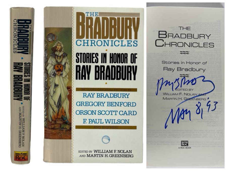 Signed First Printing Hardcover Book The Bradbury Chronicles: Stories In Honor Of Ray Bradbury Signed By Ray Bradbury [Photo 1]