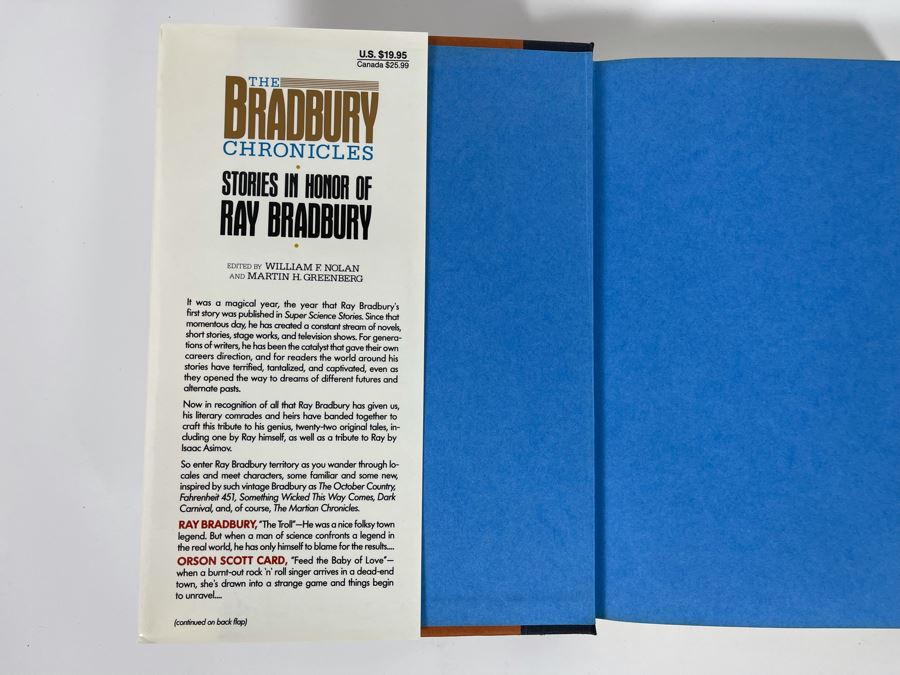 Signed First Printing Hardcover Book The Bradbury Chronicles: Stories In Honor Of Ray Bradbury Signed By Ray Bradbury [Photo 4]
