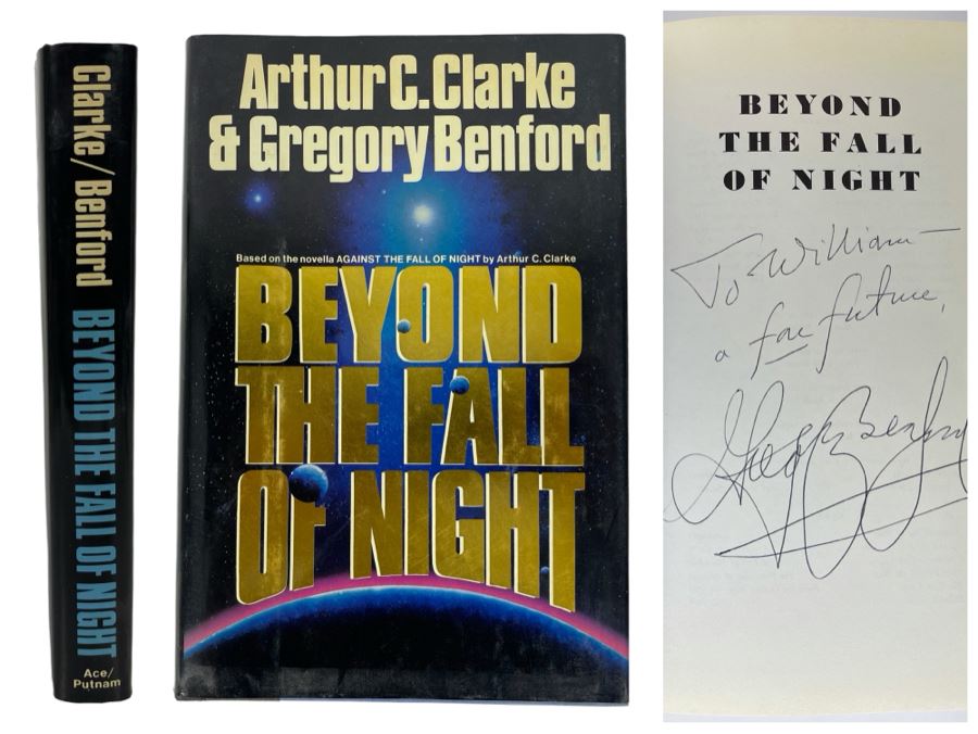 Signed First Edition Hardcover Book Beyond The Fall Of Night By Arthur C. Clarke & Gregory Benford Signed By Gregory Benford [Photo 1]