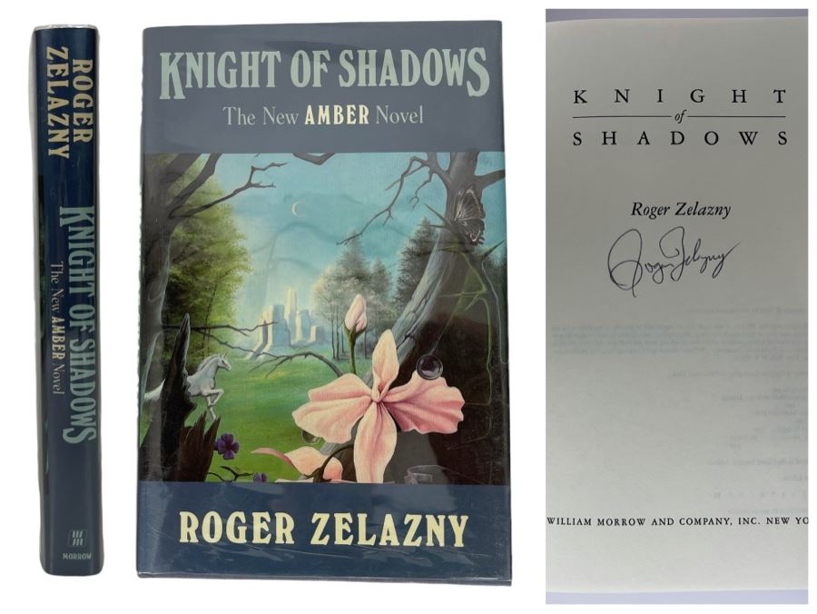 Signed First Edition Hardcover Book Knight Of Shadows By Roger Zelazny [Photo 1]